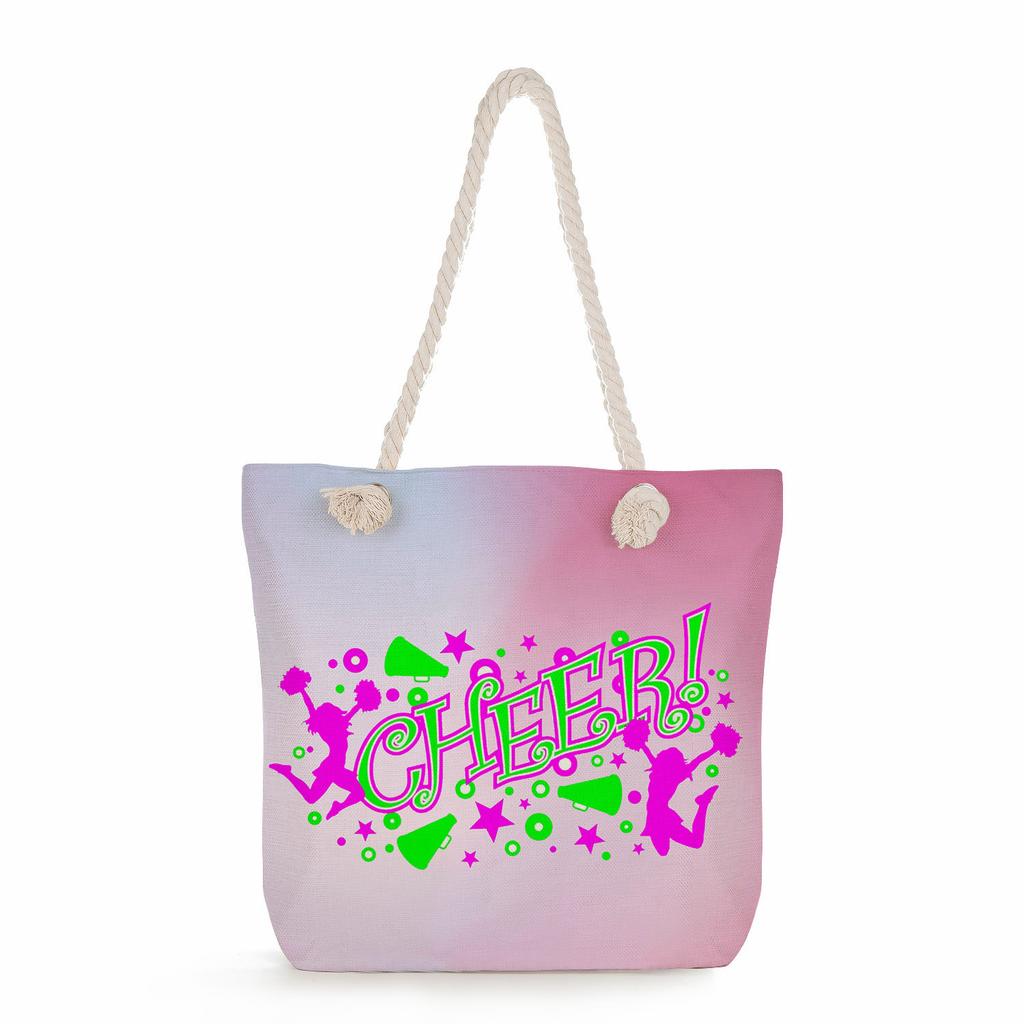Gymnastics print thick rope single-shoulder beach bag 7245 CLE