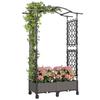 Raised Garden Bed with Arch Trellis, Raised Bed for Garden On Wheels with Side Trellis, Self Watering Planter Box