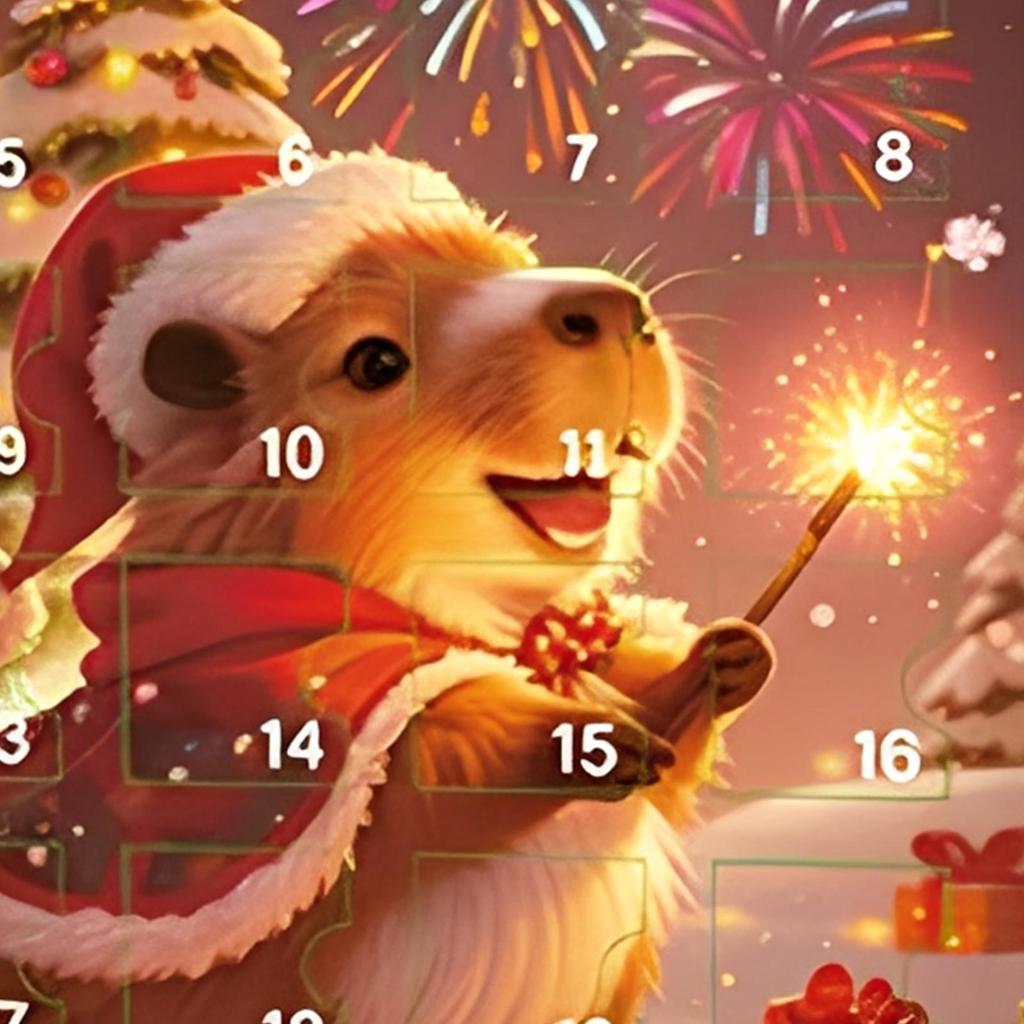 2025 Paca Christmas Advent Calendar 24 Days 3D Countdown Calendar with 24 Cute 3D Cartoon Paca Plush Toys