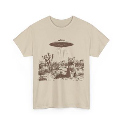 Retro 90s Western Vintage Ufo Cowboy Cat Wild West Kitten T-Shirt