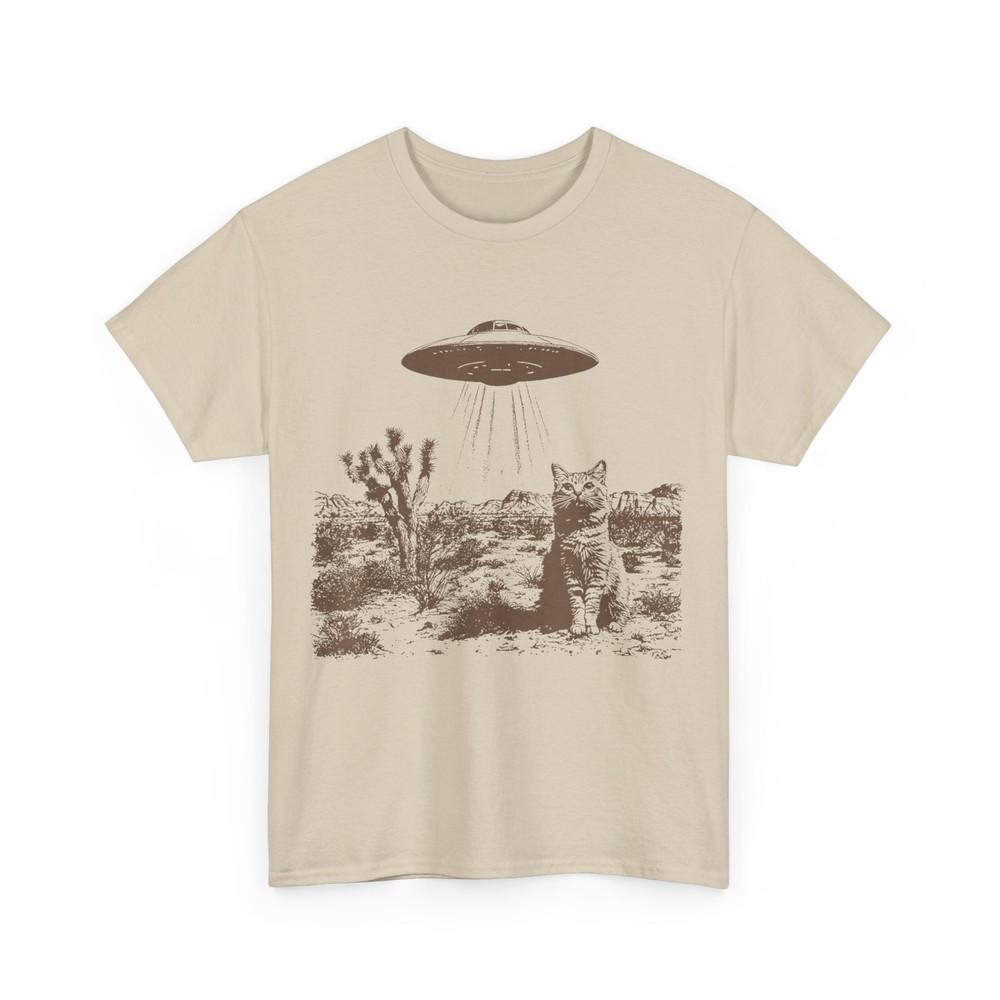 

Retro 90s Western Vintage Ufo Cowboy Cat Wild West Kitten T-Shirt M
