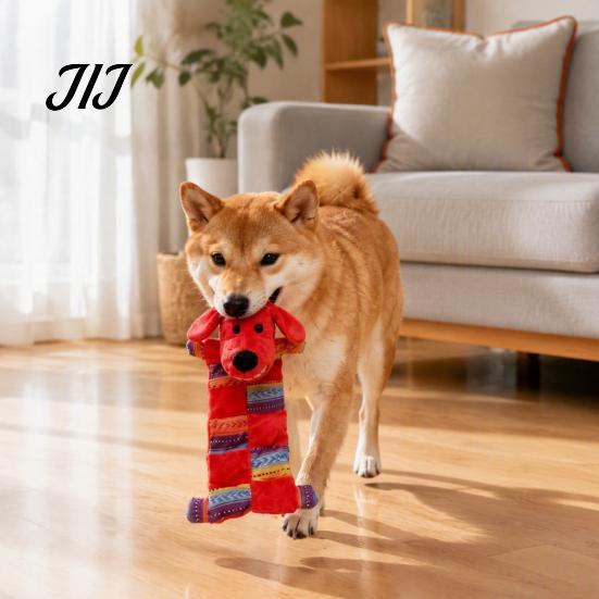 Anxiety Relief for Dogs Interactive Plush Dog Toy, Squeaky Chew Muscle Toys Design, Stuffed Animal Toy Aggressive Chewers Durable