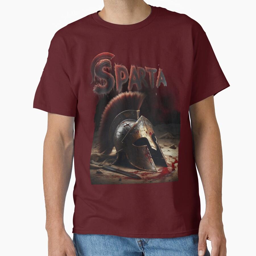 Spartan Warrior Helmet Ancient Greece This Is Sparta T Shirt for Men Large Size Adult Tops S-6XL