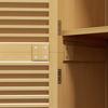 Garden Cabinet, Weatherproof, 2 Doors with Lock, Pine Wood, 87L X 46.5W X 160H Cm, Light Yellow