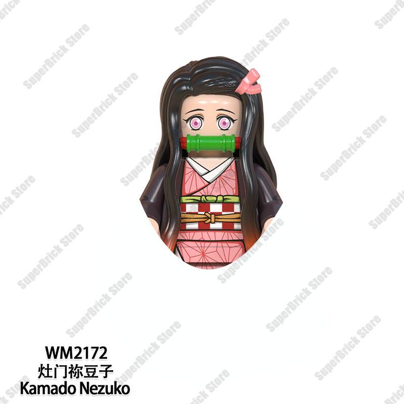 Demon Slayer Mini Action Figures Hot Anime Dolls Bricks Kamado Tanjirou Kibutsuji Muzan Building Blocks Model Toys Kids Gift Set