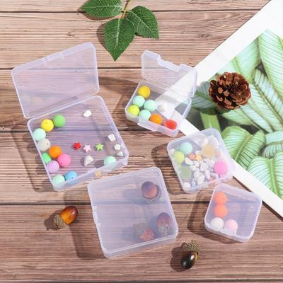 Kunststoff Kleinkram-Organizer Quadratische Verpackungsboxen Kleinteile-Etui Transparente Aufbewahrungsbox Schmuckperlen Behälter