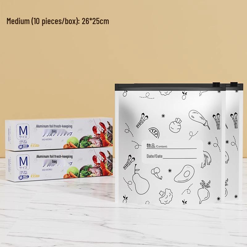Potravinářské hliníkové fóliové zipové úložné sáčky pro uchovávání čerstvosti, mrazení masa a zeleniny