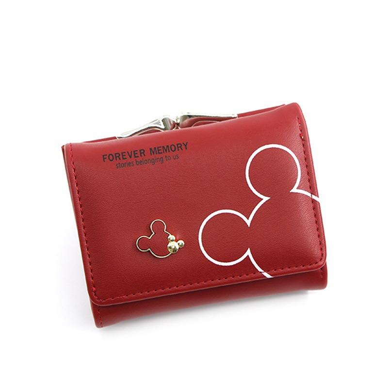 Niche design leather change bag, short 30% off card bag, money bag, printed wallet
