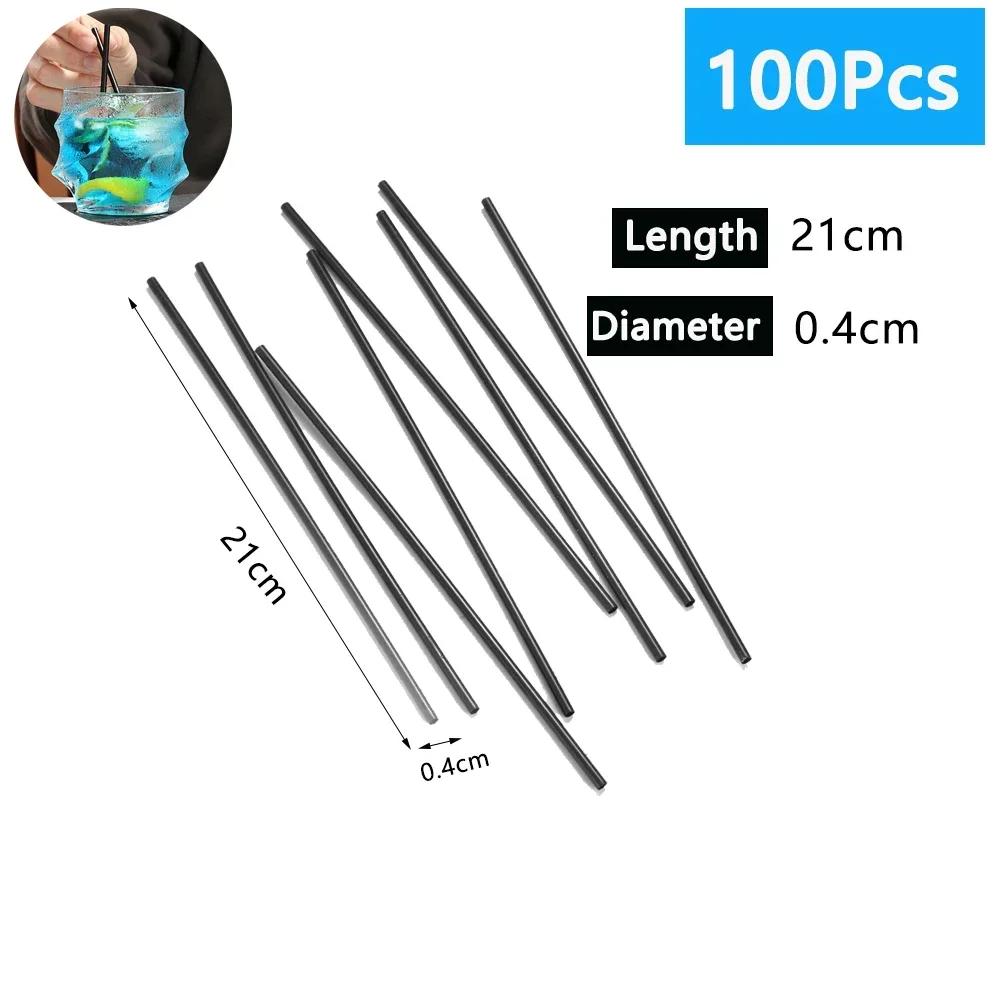 

Black Straws Flexible Drinking Straws Tea Cocktail Straws plastique Drink Tube Straw Wedding bar Party Wholesale