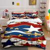 Stars and Striped Waves. Bedding Sets Duvet Cover Sets Duvet Covers Pillowcases(1 * Duvet Cover 2 * Pillowcases Without Duvet Insert)