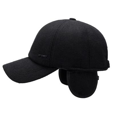 Men'S Hat Casual Baseball Cap Middle-Aged And Elderly Fashion Warm Cap Ear Protector Cotton Cap
