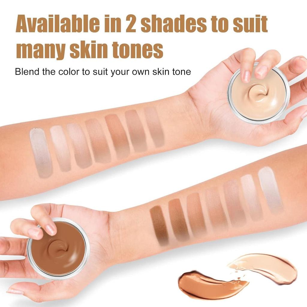 Dark Spots Cover Up 2 Colors Makeup Waterproof Sweatproof Cover Up Skin Concealer Set Long Lasting Suitable For Dark Spots Vitiligo