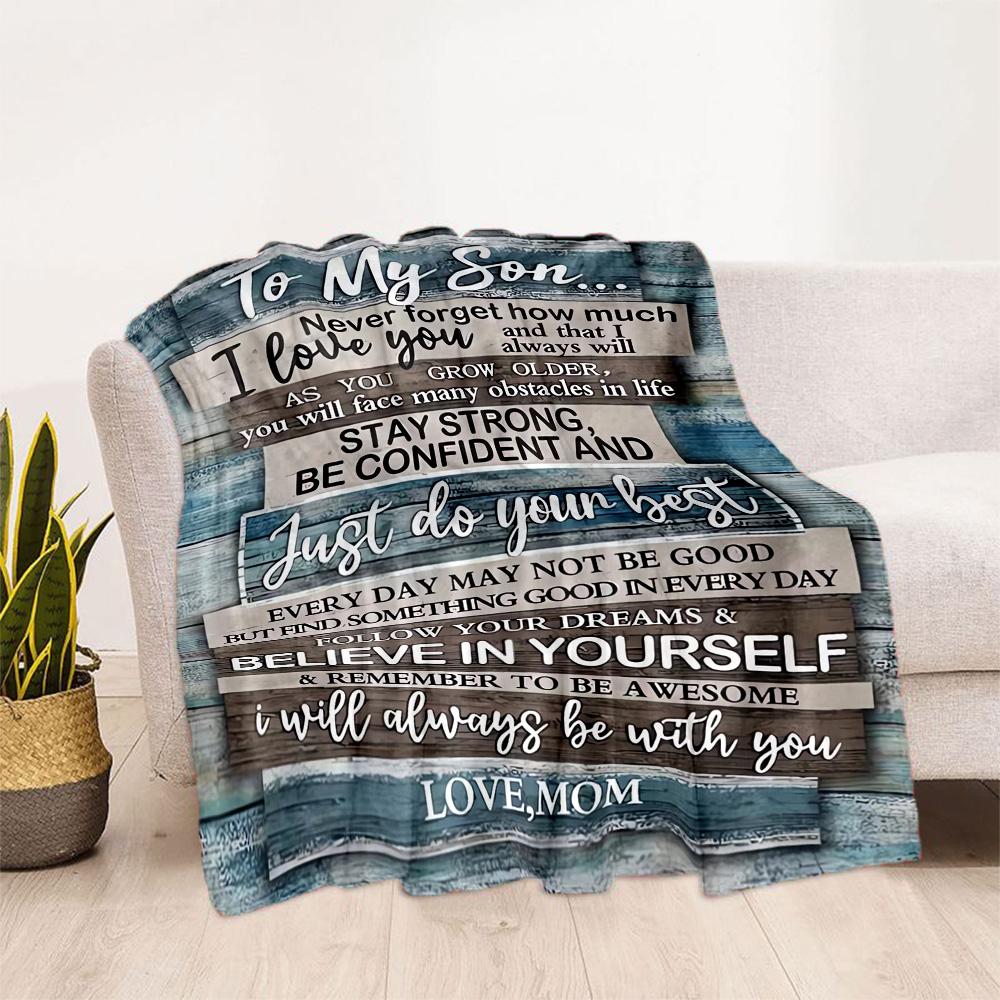 1pc Mom Quotes Blanket Comfortable Soft Lightweight Multi Purpose Blanket for Travel Camping Picnics Sofa Office Bed Living Room Gift for Friends