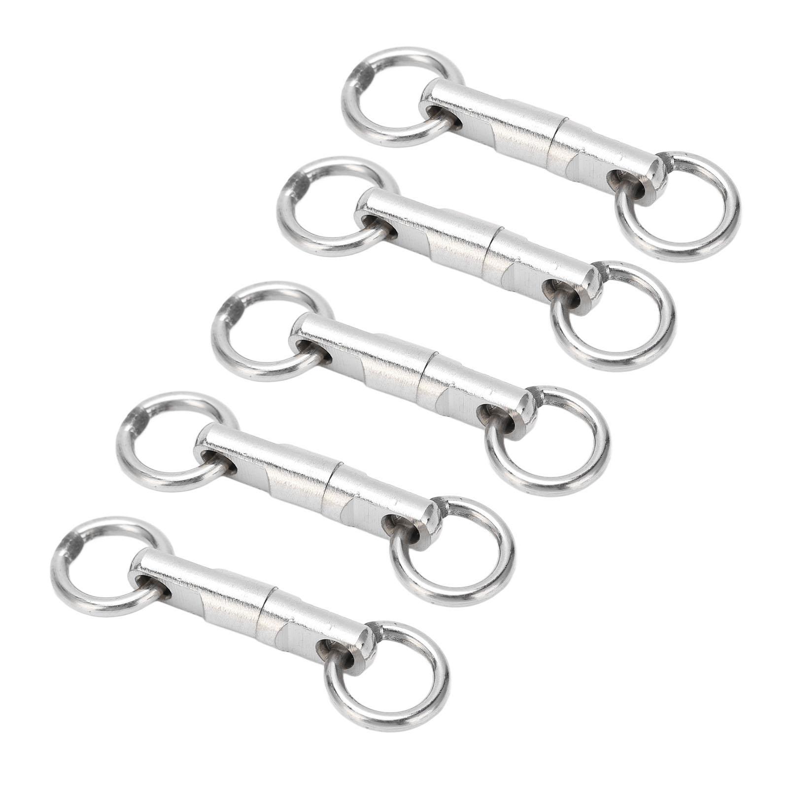 

5pcs lot Stainless Steel Column Type Rotary Ring Bearing Swivel Fishing Swivels Hook Connector Fishing Accessories7#