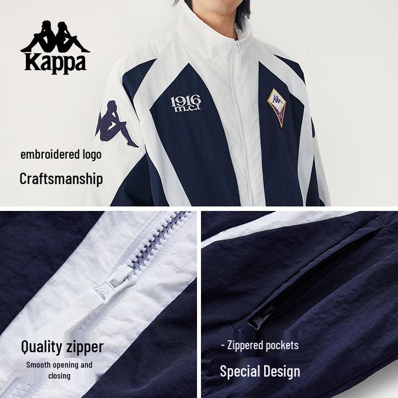 Kappa Unisex Stand-up Collar Spliced Sports Jacket KPCJBJJ95