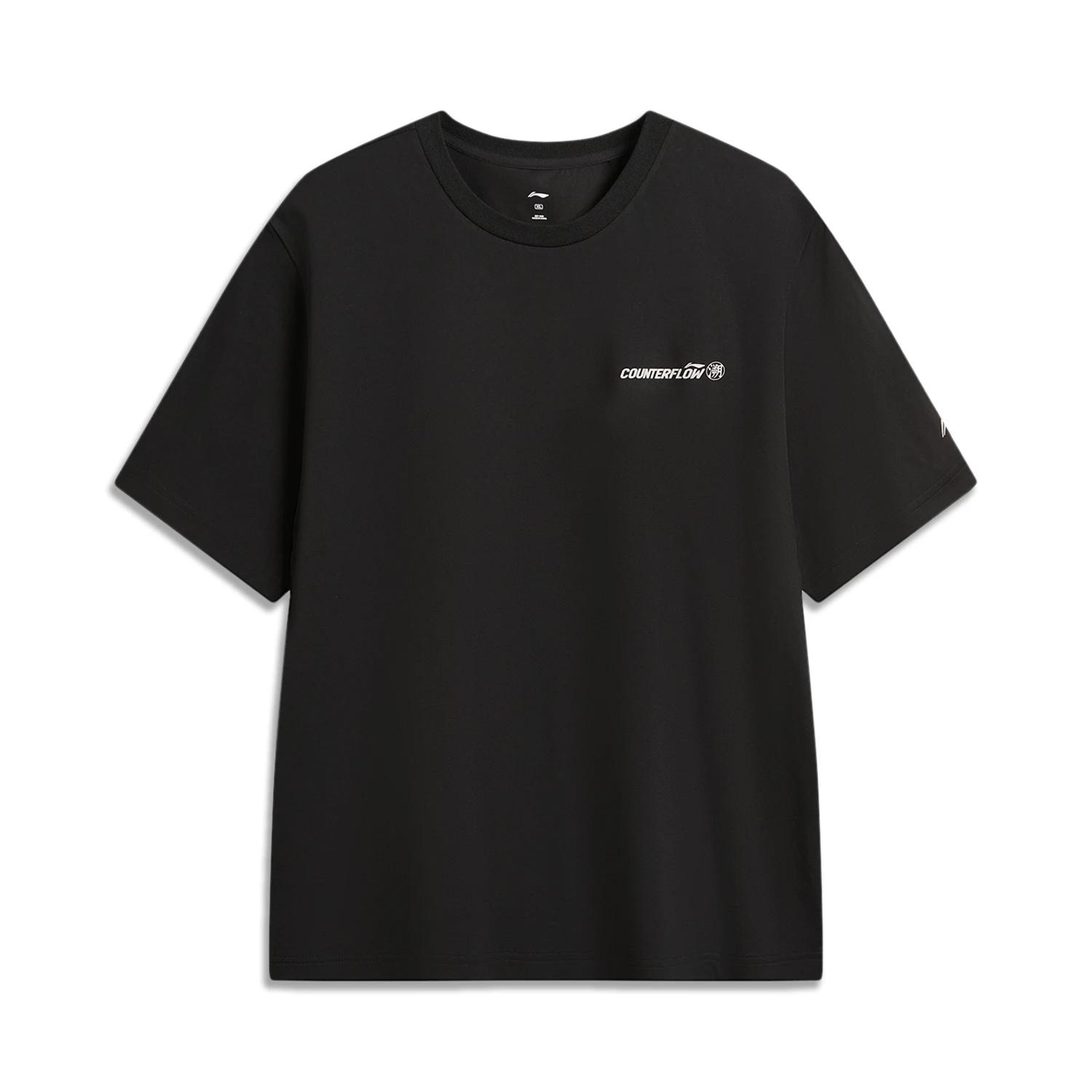 Li Ning Outdoor CF Tracing Crew Neck Short Sleeved T Shirts Men s Black ATSW031-4 3XL