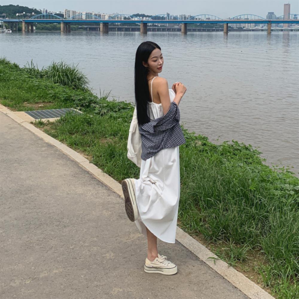 New ArrivalS Open Run Women S Flare Long dreSS Denim Cotton SleeveleSS