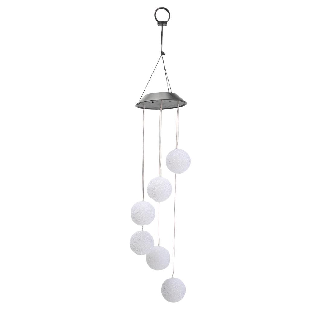 Solar Wind Chime Light Rain Proof LED Color Gradient Smart Light Sensing Decor Hanging Wind Chime Lamp for Outdoor Ball