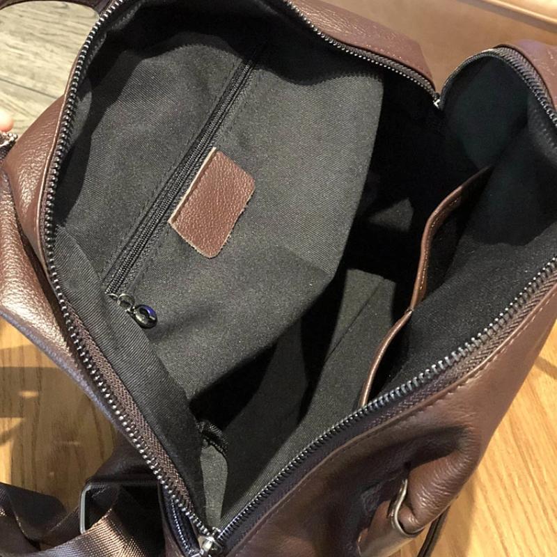 First Layer Cowhide Leather Backpack Female 2025 New Soft Leather Korean Version Large Capacity Weekend Holiday Travel Backpack