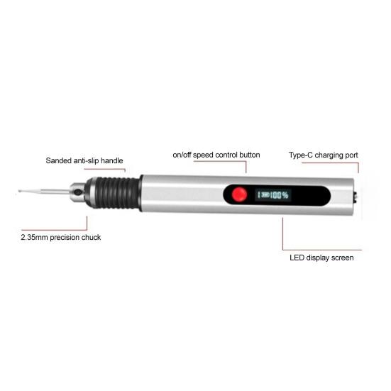 Polishing Pen Cordless Rotary Tool with Extra Long Run Time USB-C Fast Charging Digital Power