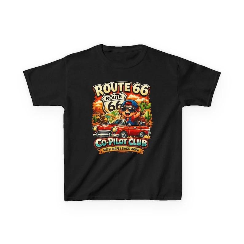 Route 66 Centennial Kids Shirt - 100th Anniversary 2026 Road Trip Tee - Co-Pilot XXL