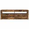 TV Cabinet with LED Lights Smoked Oak Finish 120 X 35 X 40 Cm