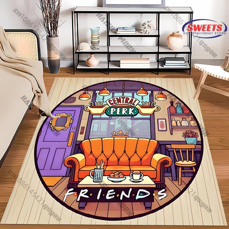 Movie Theme Friends Printed Carpet Rugs for Living Rooms Bedroom Entrance Door Mat Sofa Rugs Large Area Home Decor Rugs Gifts