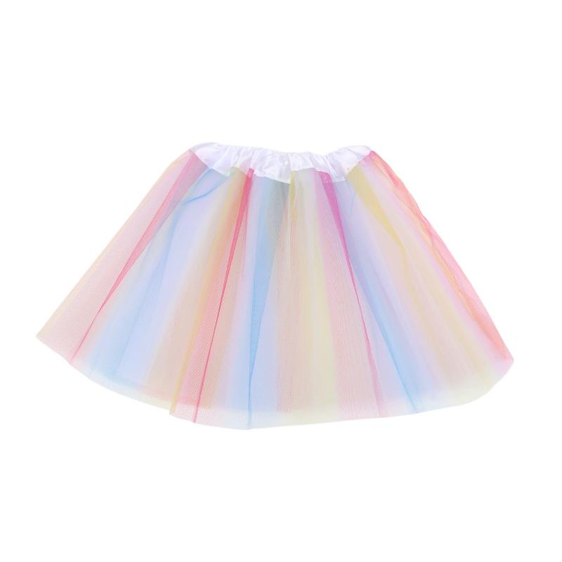 Mädchen Cheerleading Regenbogen Tutu Rock Kind Tanzparty Ballett Tüll Tutu Rock 3 Lagen Prinzessin Geburtstagsparty Geschenk 2-8 Jahre