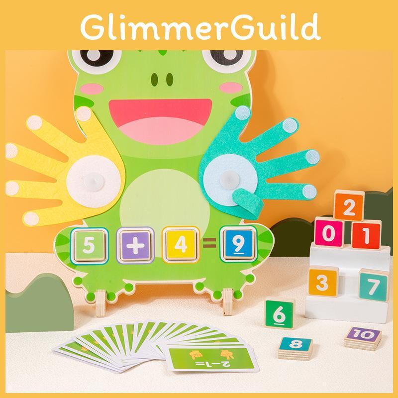 Wooden Educational Toy For Kids Frog Number Math Puzzle For Early Learning