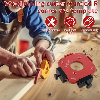 Router Corner Radius Templates Jig R10 To R25 Woodworking Corner Radius Positioning Jig Milling Circular Radian Hardness Tool