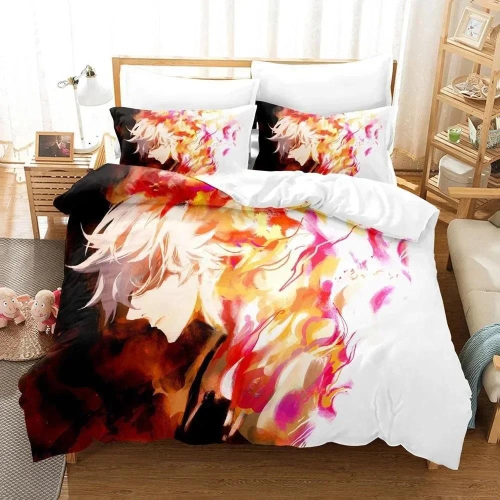 Fashion Anime Hell's Paradise Jigokuraku Bedding Set Cartoon Three-piece Set Adult Kid Bedroom Duvet Cover Sets Home Textiles
