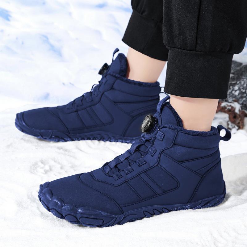 Waterproof Non-Slip Five-Finger Snow Boots with Velvet Lining for Outdoor Hiking