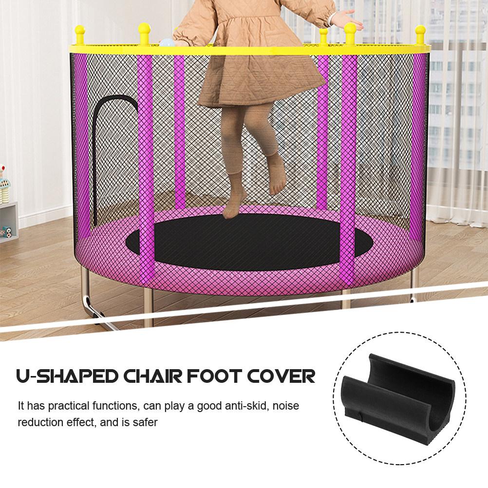 25Pcs Anti-Slip Pads U-Shaped Chair Foot Protectors Plastic Table Leg Covers for Furniture Trampoline Noise Reducing Mats