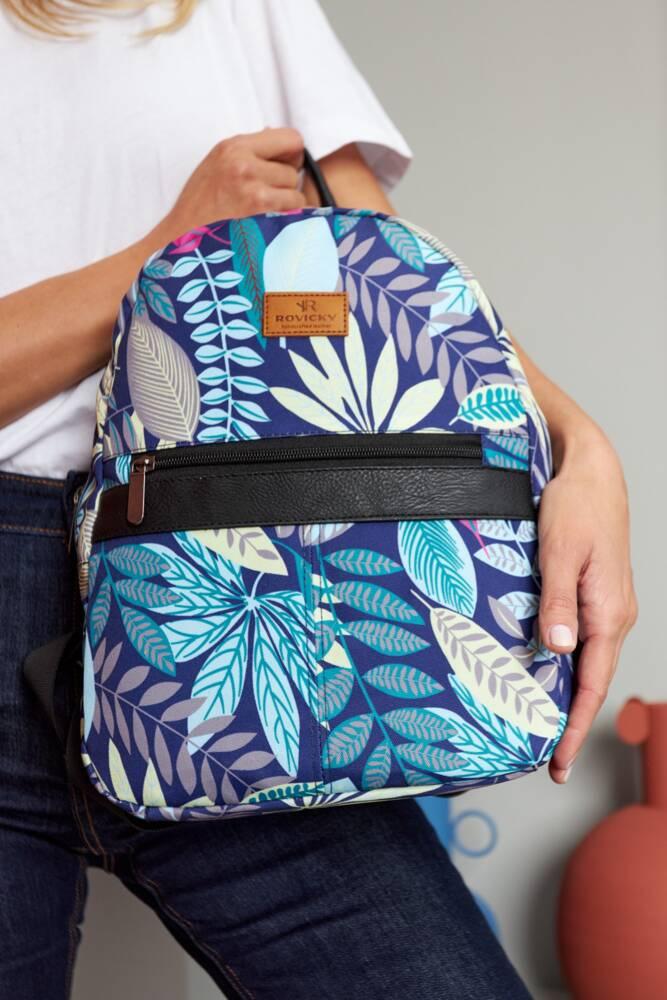 Patterned, urban women's backpack - Rovicky