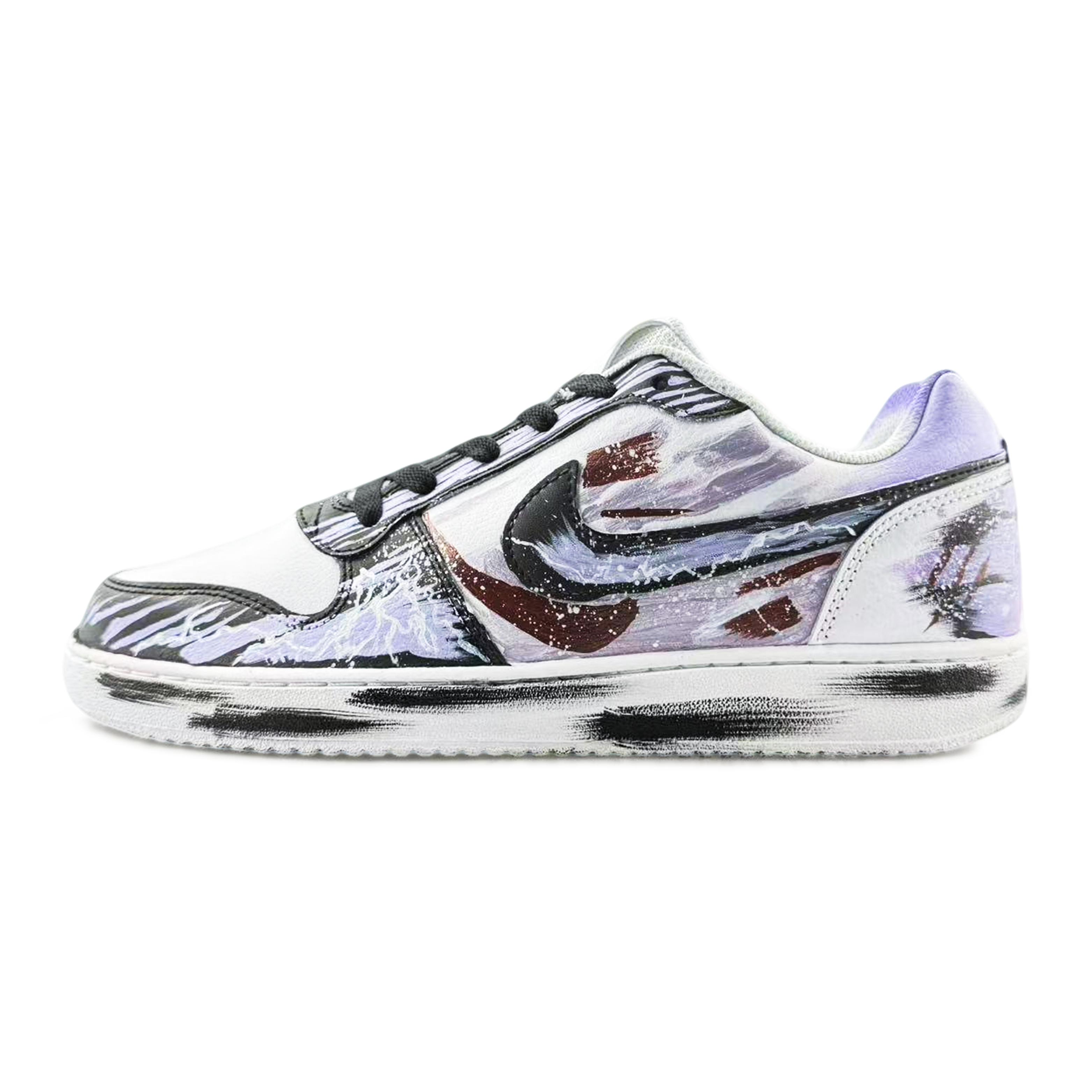 Nike EBERNON Low top Skateboard Shoes Men s Black Purple AQ1775-100(Team1108-S-) 38.5