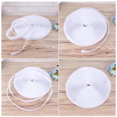 White Loop Roll Fastening Tape Strong Stickiness Non Toxic Lightweight Durable Sewing Stapling for Domestic Industrial Use