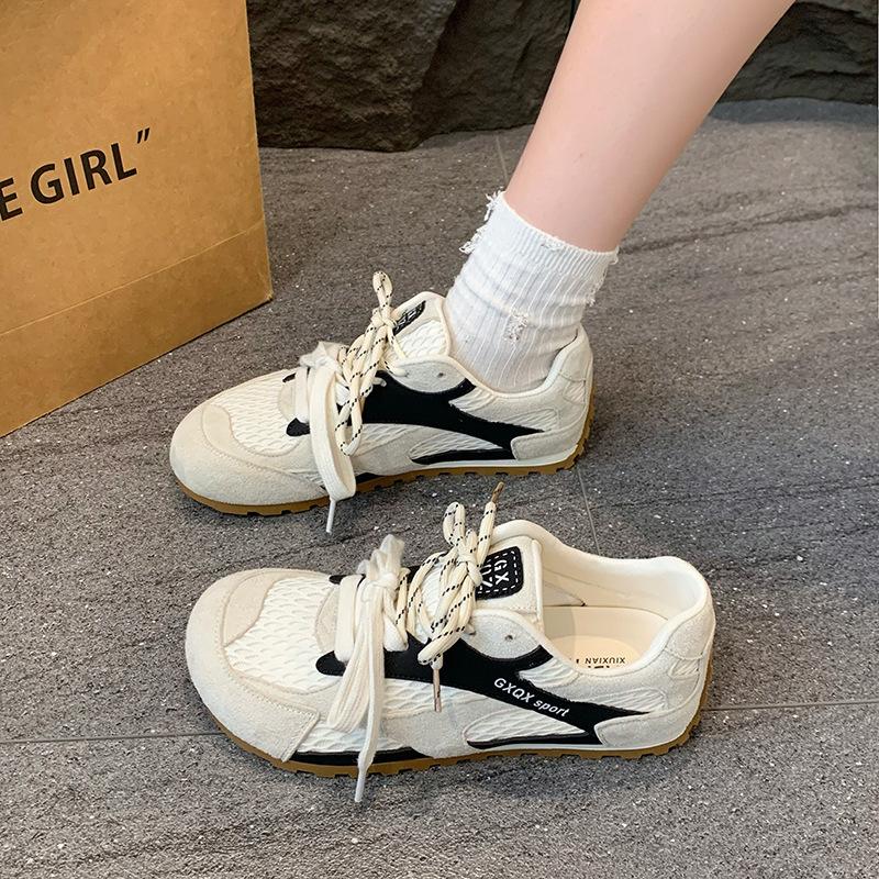 

Women s new summer mesh breathable casual shoes thin baseplate shoes versatile 40 бежевый