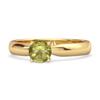 Peridot Classic Solitaire Ring - Sterling Silver Gold Vermeil