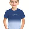 Kinderbekleidung Jungen T-Shirt Kurzarm Kinder T-Shirt 3D Buchstaben Print Lässig Rundhals Kinder Sommerkleidung Jungen Kleidung Oberteile