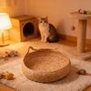 Grass Woven Cats House Soft And Durability Handwoven Cats Sleeps Basket For Indoor Use Providing Warmth
