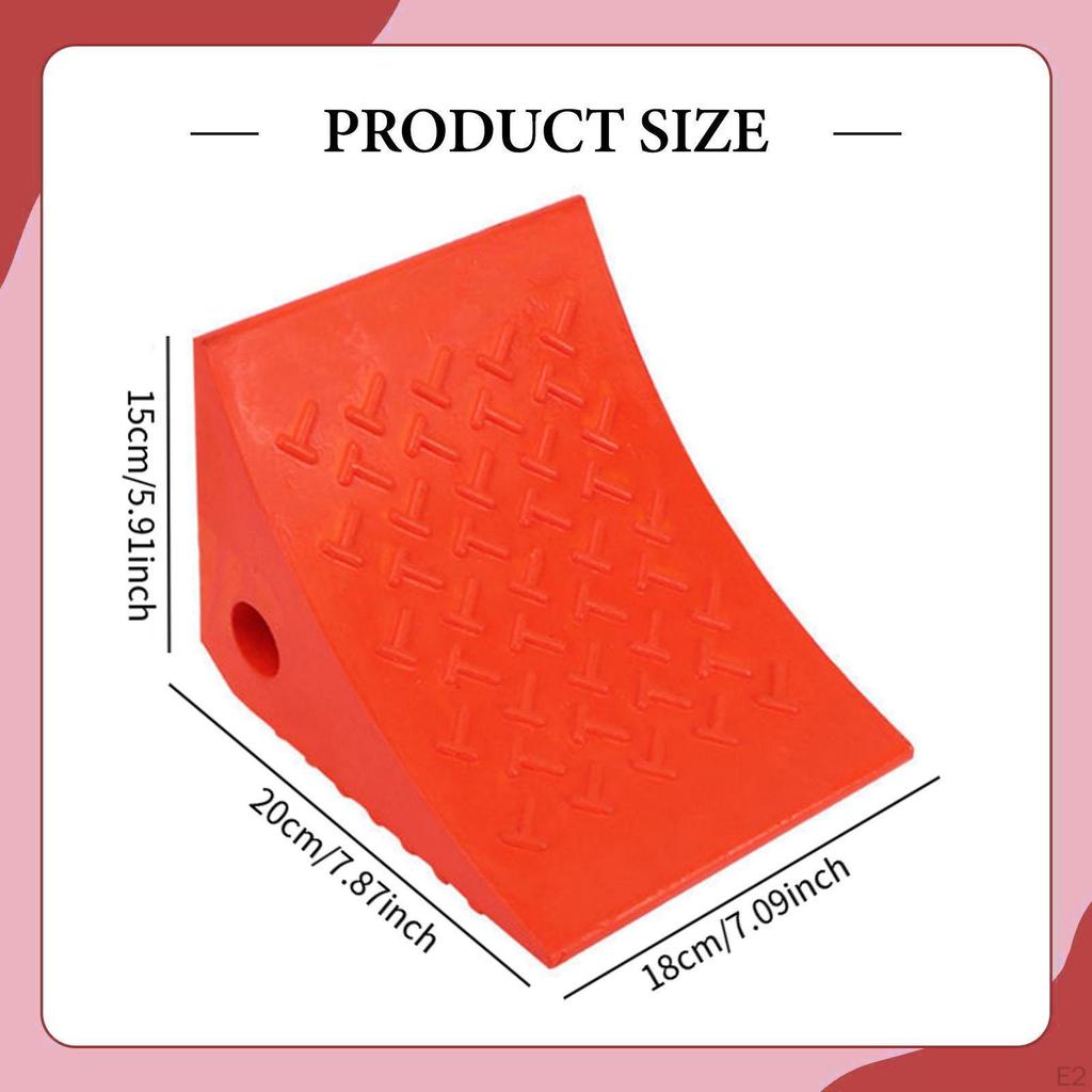 Wheel Chock Tire for on All and in Solid Stopper Non Slip Boat Trailers Cars