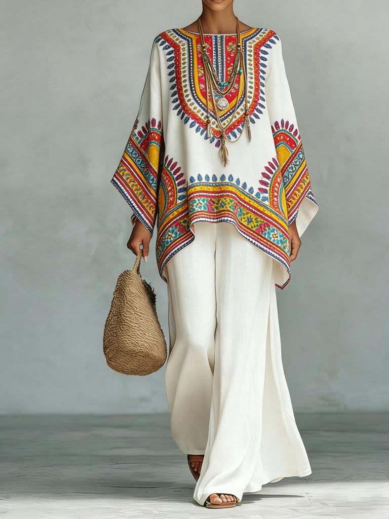 2026 Spring European Trend: Versatile Casual Temperament Round Neck Two-Piece Set