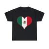 I Heart Mexico Flag Graphic Tee Shirt, S-5XL