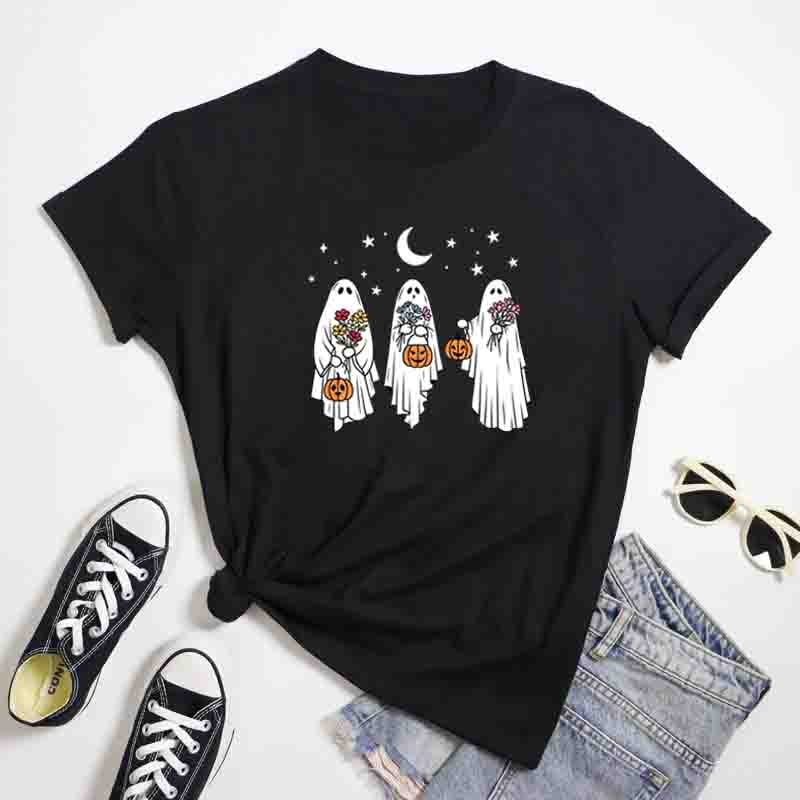 Retro Floral Ghost Squad TShirt Retro Unisex Spooky Season Fall Tee Botanical Cottagecore Haunted Garden Halloween Gift