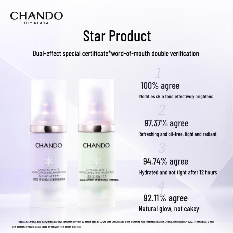 CHANDO Snow Run Whitening Multi-Effect Sunscreen Isolation Cream