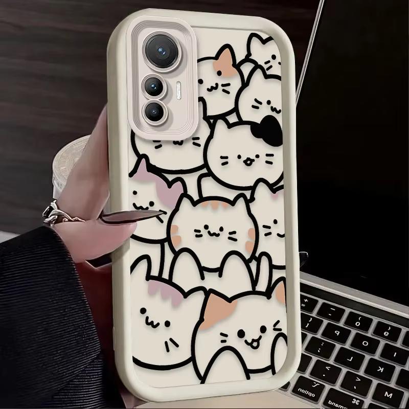 Cartoon Animal Cute Cat Pattern Phone Case For Xiaomi Mi Poco X6Pro X6 X7 X5 Pro Mi Poco F7 F6 F5 Pro Soft Silicone Cover