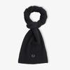 Fred Perry Waffle Knit Cotton Scarf - Black Cfpu2438150-102