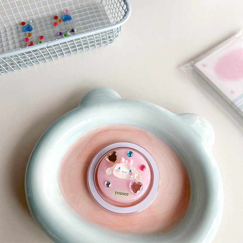 Cute Bow, Small Animal, Candy Color, Mobile Phone Airbag Holder, Magnetic Suction, Retractable Removal, Rhinestone Gemstone.
