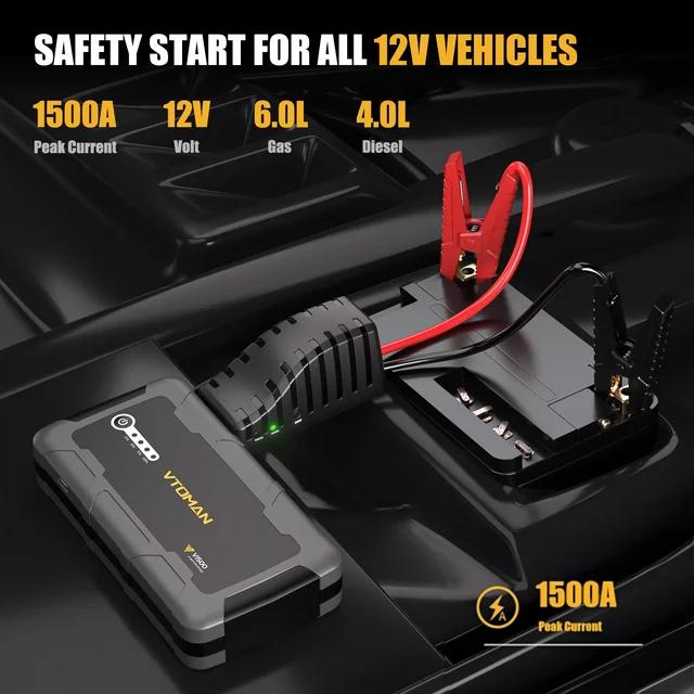 

Автомобильные аксессуары - 12 Портативное автомобильное пусковое устройство Power Bank 1500A 8000mAh Автомобильное зарядное устройство для аккумулятора Автоматическое аварийное пусковое устройство