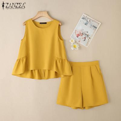 Women Summer Tank Tops and Shorts Casual Two Piece Suit Sets
